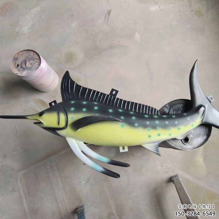 卡通剑鱼雕塑,户外街头雕塑,海洋生物雕塑 卡通剑鱼雕塑,户外街头雕塑,海洋生物雕塑