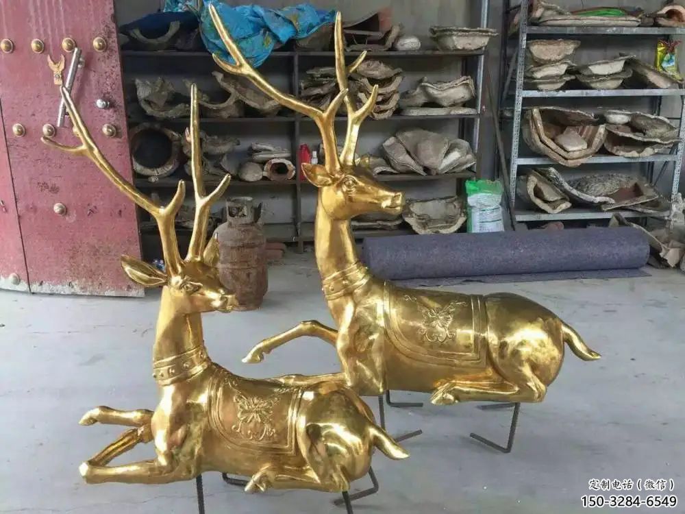 仿古驯鹿雕塑,镀铜海洋雕塑,镀铜工艺 仿古驯鹿雕塑,镀铜海洋雕塑,镀铜工艺