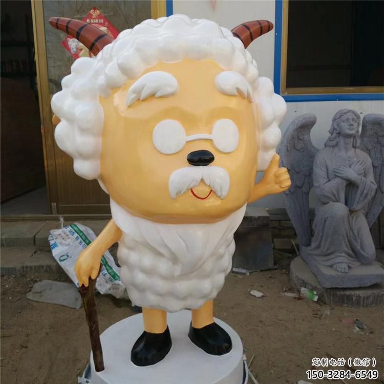 庭院小羊雕塑,镀金欧式雕塑,卡通形式 庭院小羊雕塑,镀金欧式雕塑,卡通形式
