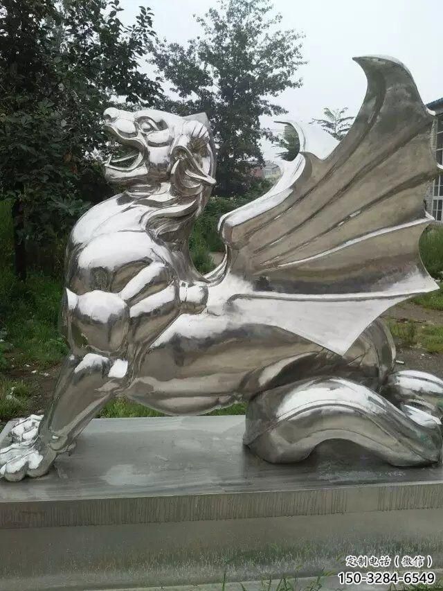 园林麒麟雕塑,喷漆运动雕塑,抛光形式 园林麒麟雕塑,喷漆运动雕塑,抛光形式