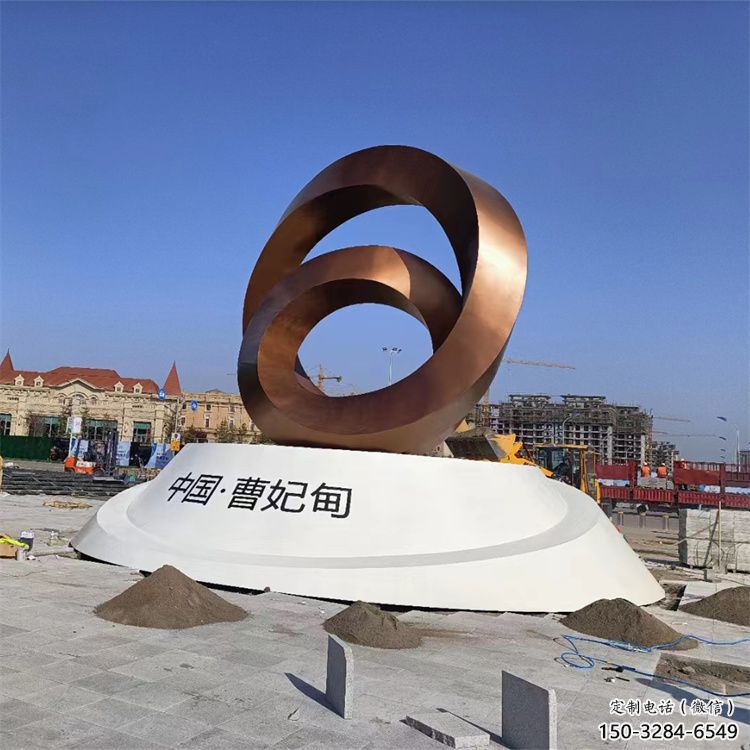 户外圆环雕塑,烤漆欧式雕塑,抽象工艺 户外圆环雕塑,烤漆欧式雕塑,抽象工艺