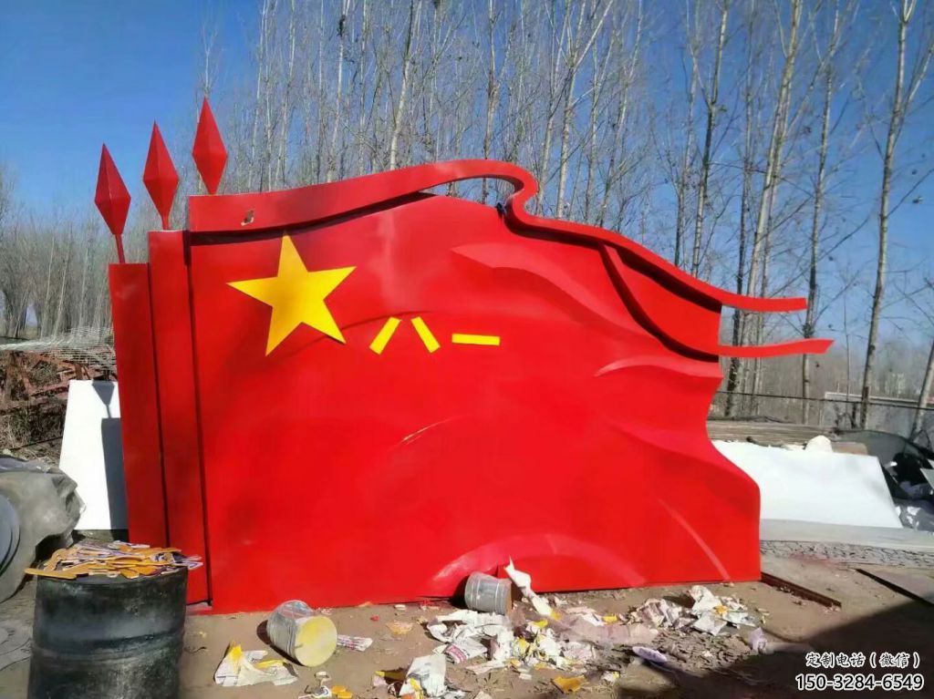 酒店旗帜雕塑,户外革命雕塑,革命摆件 酒店旗帜雕塑,户外革命雕塑,革命摆件