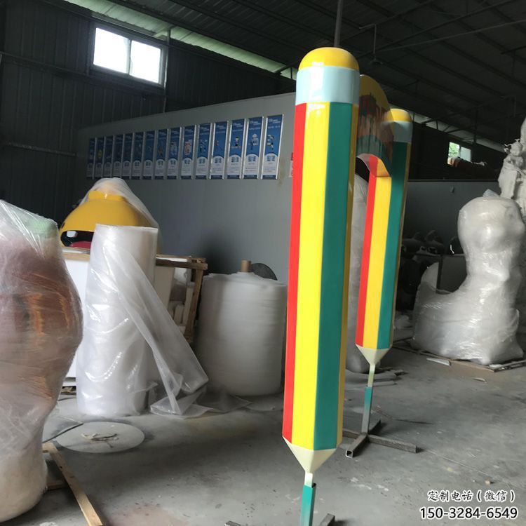 房地产铅笔雕塑 现代景观摆件 几何雕塑 房地产铅笔雕塑 现代景观摆件 几何雕塑