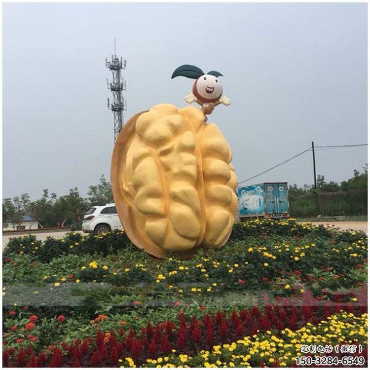仿真核桃雕塑 店门口园林雕塑 水果小品 仿真核桃雕塑 店门口园林雕塑 水果小品