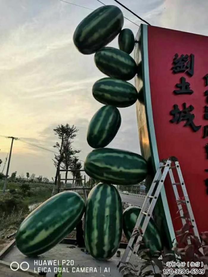 农村西瓜雕塑 抽象艺术水果雕塑 烤漆果蔬雕塑 农村西瓜雕塑 抽象艺术水果雕塑 烤漆果蔬雕塑