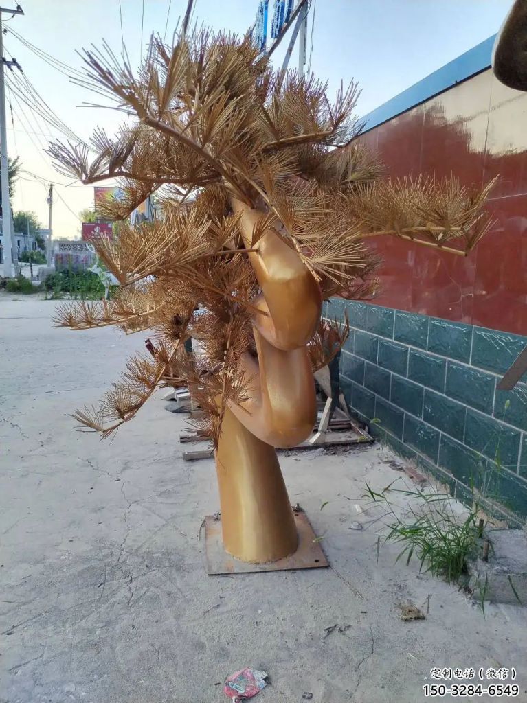 别墅区松树雕塑 大型别墅区植物雕塑 剪影大树雕塑 别墅区松树雕塑 大型别墅区植物雕塑 剪影大树雕塑