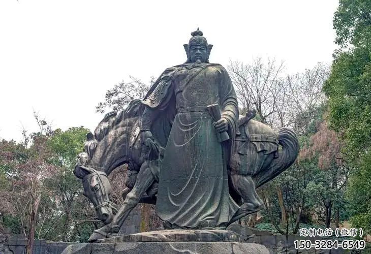 创意岳飞雕塑 铸铜名人雕塑 公园肖像雕塑 创意岳飞雕塑 铸铜名人雕塑 公园肖像雕塑