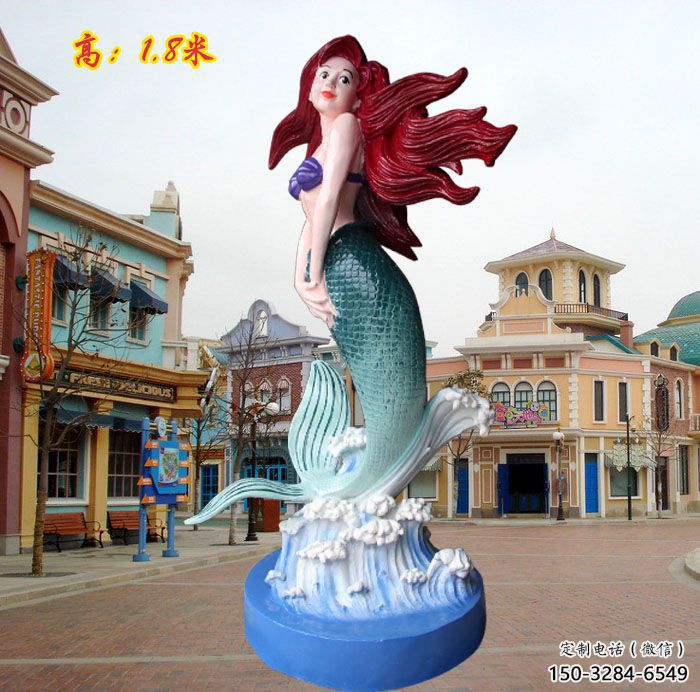 水景美人鱼雕塑 风景区几何雕塑 广场小品