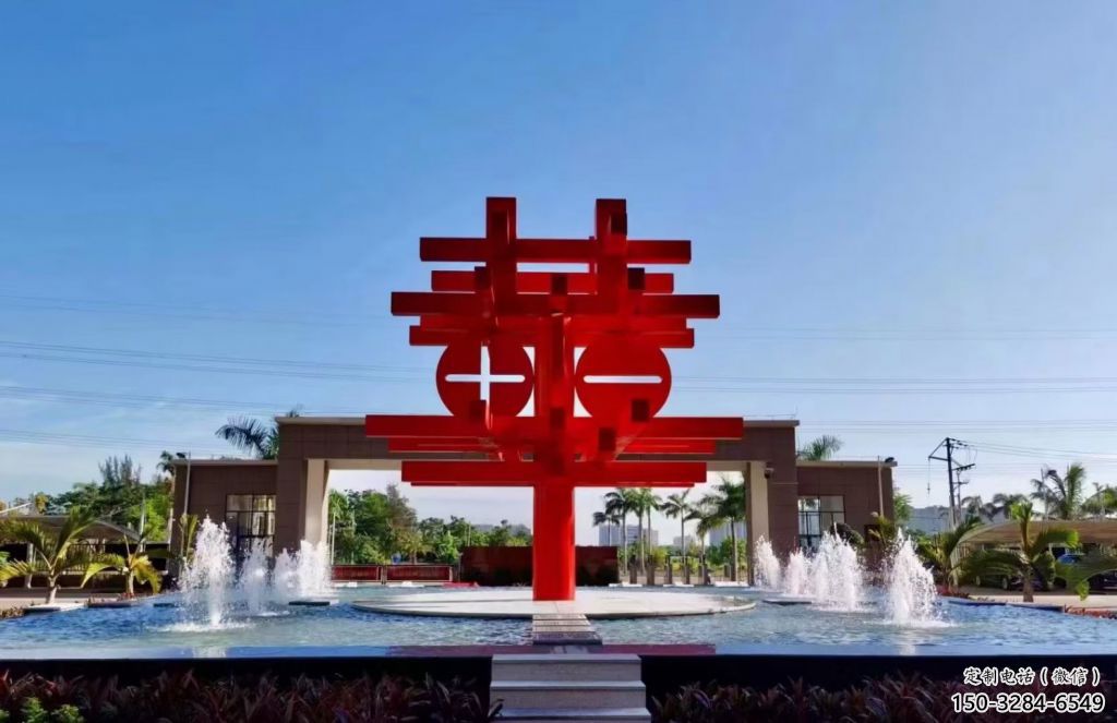 锻造中国结雕塑 悬空餐饮店雕塑 户外文化雕塑 锻造中国结雕塑 悬空餐饮店雕塑 户外文化雕塑