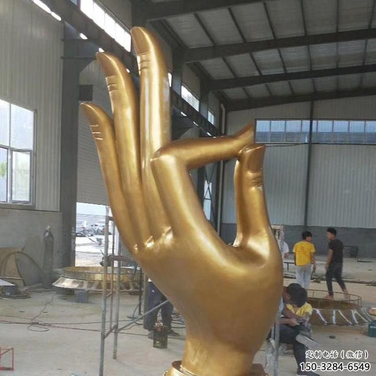 彩绘佛手雕塑 景观雕塑 街头观音手雕塑 彩绘佛手雕塑 景观雕塑 街头观音手雕塑