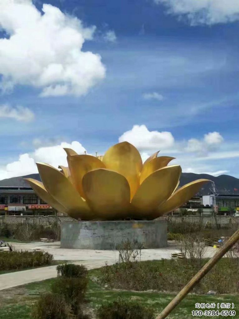 莲花雕塑 欧式步行街水莲花雕塑 大型花卉雕塑