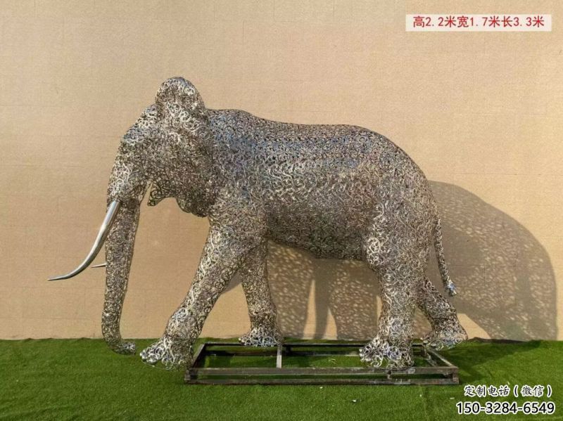 大象雕塑选定，景观雕塑，景观镂空大象雕塑生产商