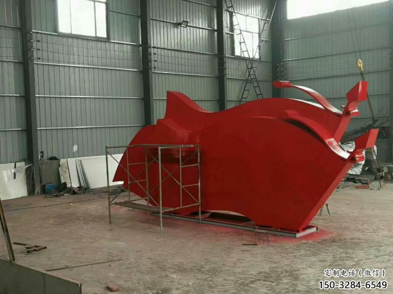 庭院党徽雕塑，户外革命雕塑，烤漆形式