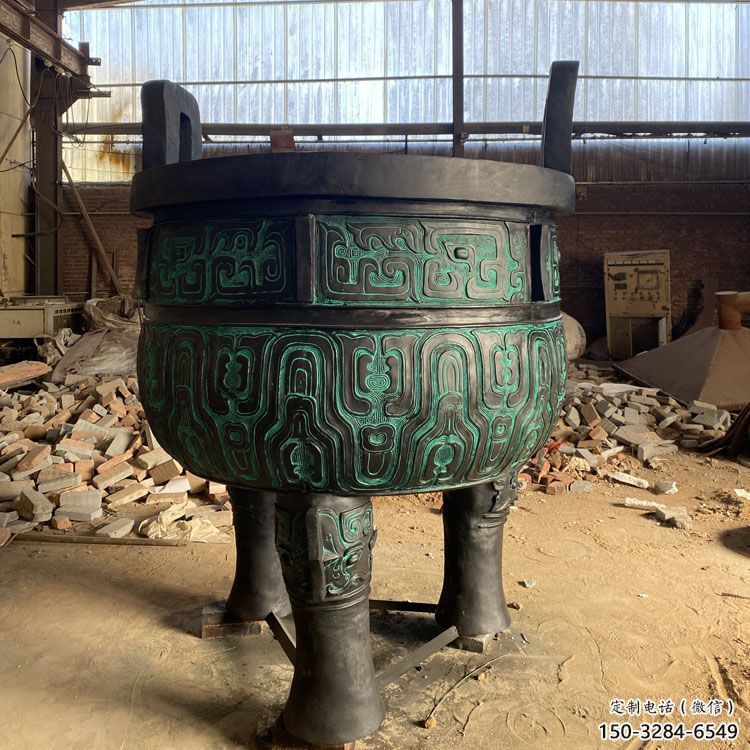圆鼎雕塑,铜器景观雕塑,铸铜工艺 圆鼎雕塑,铜器景观雕塑,铸铜工艺