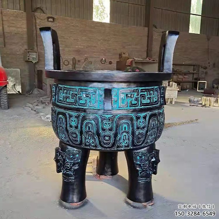 圆鼎雕塑,铜器景观雕塑,铸铜工艺 圆鼎雕塑,铜器景观雕塑,铸铜工艺
