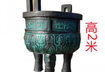 圆鼎雕塑，铜器景观雕塑，铸铜工艺