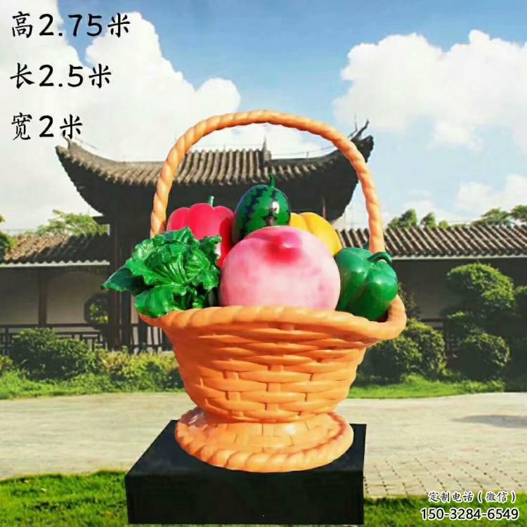 园林果篮雕塑精选,陆地摆件,玻璃钢果篮雕塑精品 园林果篮雕塑精选,陆地摆件,玻璃钢果篮雕塑精品