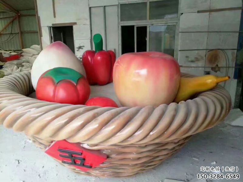 建筑雕塑制造商,城区小品,仿真果篮雕塑定制 建筑雕塑制造商,城区小品,仿真果篮雕塑定制