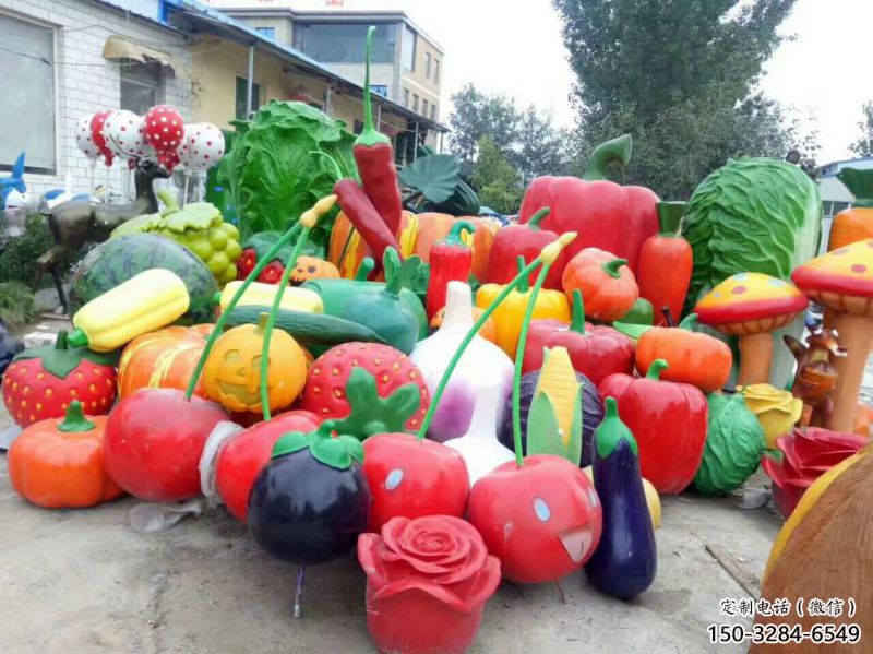 抽象果篮雕塑制造,校园雕塑,辣椒果篮雕塑展品 抽象果篮雕塑制造,校园雕塑,辣椒果篮雕塑展品