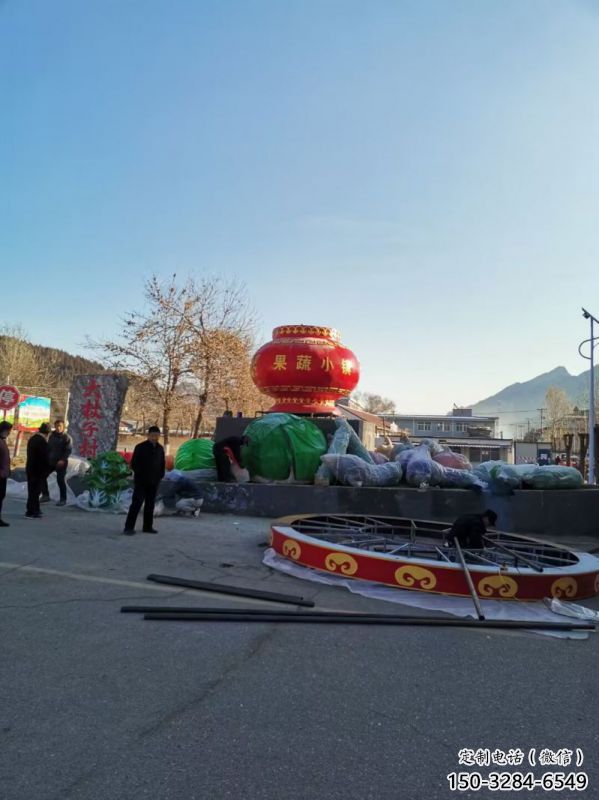 花篮雕塑供需，广场雕塑，园林景观玻璃钢花篮雕塑定制