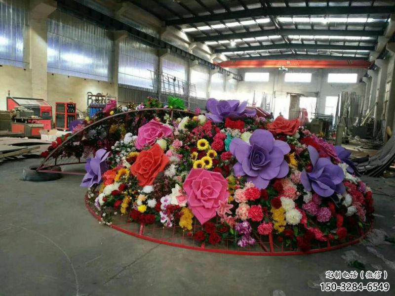 锻钢花篮雕塑精选，露天雕塑，景观花卉花篮雕塑制作展品