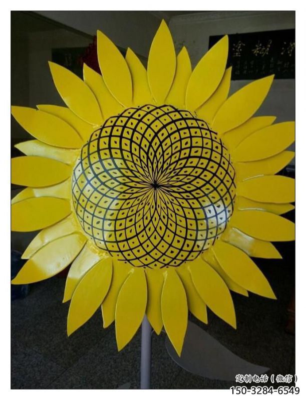 社区花篮雕塑常用，景观概念，葵花花篮雕塑异型展品