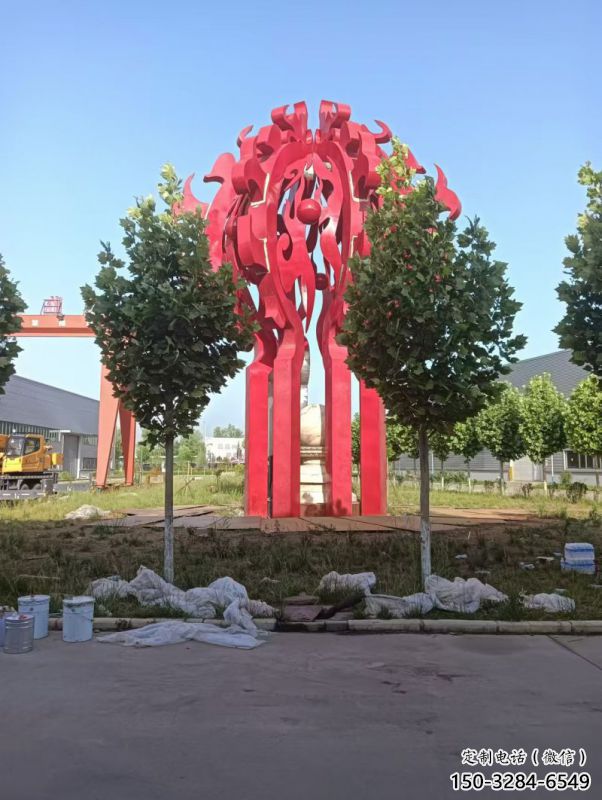火球雕塑，精神堡垒火球雕塑落地展示