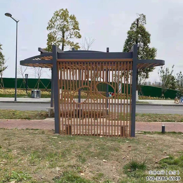 简约不锈钢廊架雕塑小品 简约不锈钢廊架雕塑小品