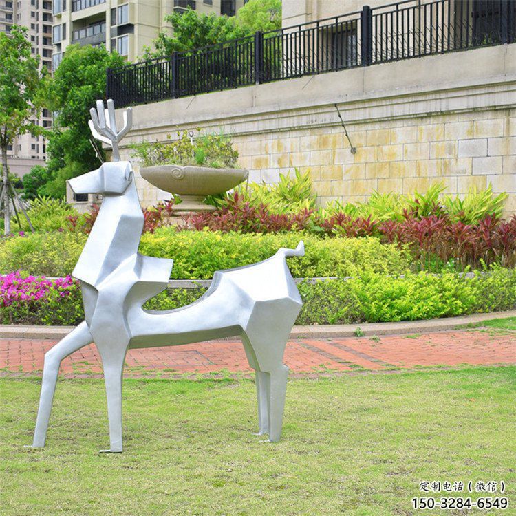 小鹿雕塑供求，露天雕塑，广场抽象小鹿雕塑制作