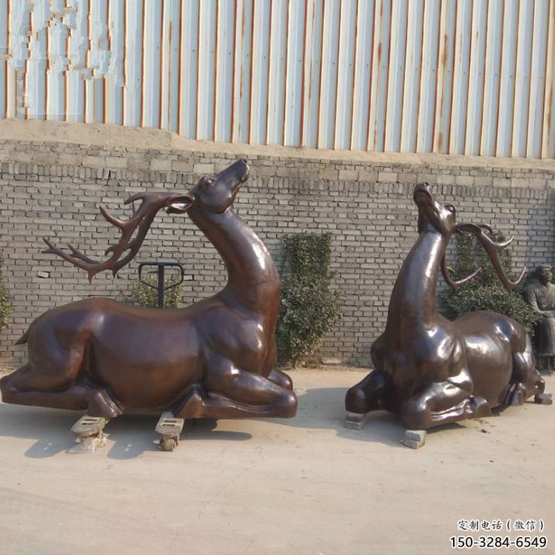 铜小鹿雕塑定制,村标概念,户外小鹿铜雕塑预定 铜小鹿雕塑定制,村标概念,户外小鹿铜雕塑预定