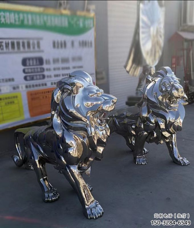 雕塑狮子景观制造,街景小品,不锈钢狮子雕塑优价 雕塑狮子景观制造,街景小品,不锈钢狮子雕塑优价