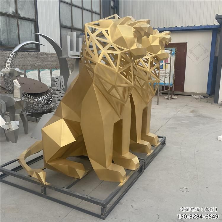 现代狮子雕塑定制,中式工艺,景观不锈钢狮子雕塑优价 现代狮子雕塑定制,中式工艺,景观不锈钢狮子雕塑优价