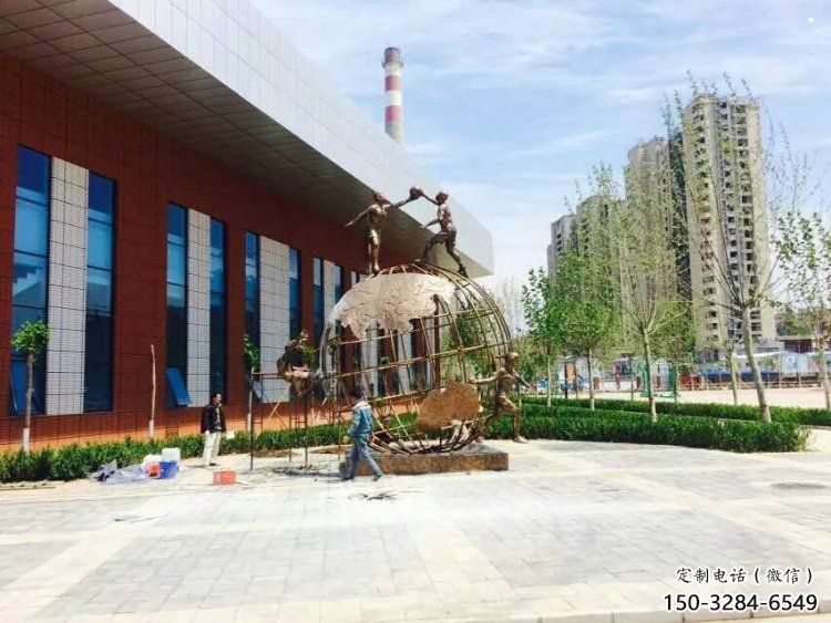 地球仪雕塑定价,拉丝工艺,地球仪人物雕塑制作 地球仪雕塑定价,拉丝工艺,地球仪人物雕塑制作
