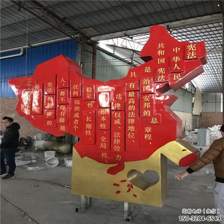 地图雕塑制作，陆地摆件，不锈钢地图雕塑制造厂家