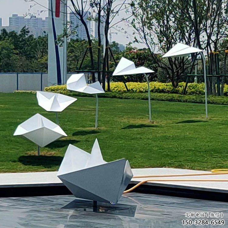 纸船雕塑标准，街头艺术，广场折纸船雕塑通用