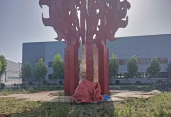 火球雕塑，精神堡垒火球雕塑落地展示