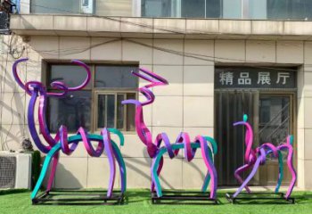 风景区小鹿雕塑