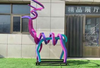 公园小鹿雕塑