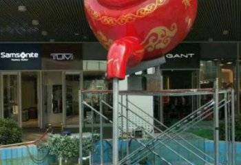 悬空流水吊壶雕塑生产制作