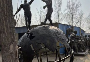 地球仪雕塑精选，景区雕塑，景观地球仪人物雕塑提供