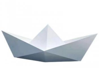 纸船雕塑优选，街头艺术，公园景观折纸船雕塑精选