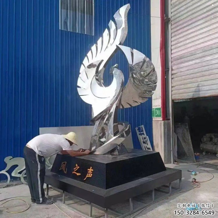 凤凰雕塑制作厂家，城市雕塑，不锈钢凤凰雕塑生产
