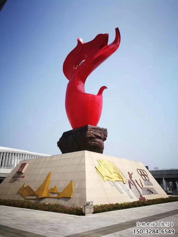 景观火炬雕塑供应，校园雕塑，不锈钢火炬雕塑供求