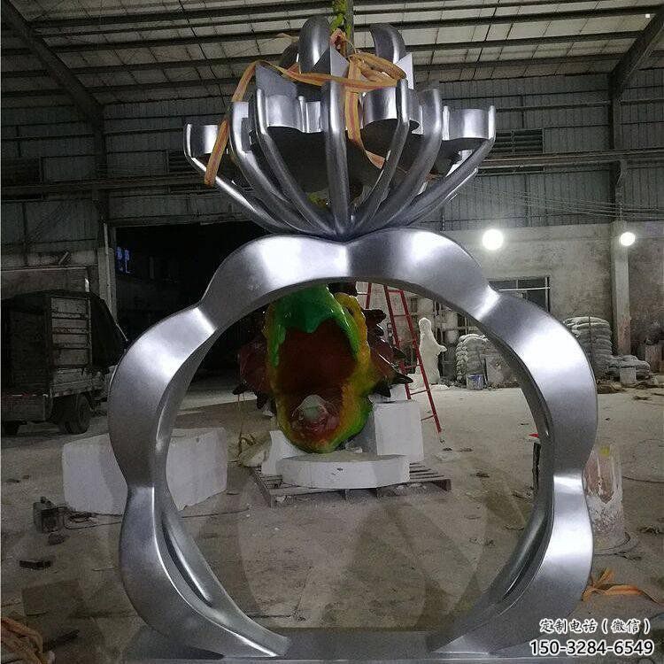 现代钻戒雕塑定制，中式工艺，钻戒雕塑造型优价