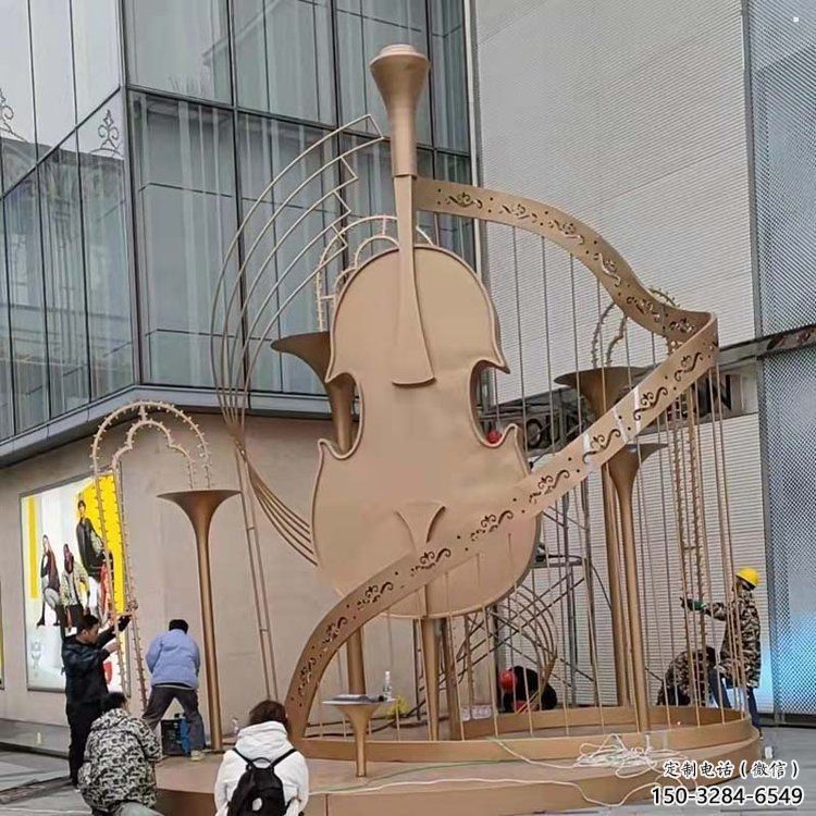 提琴雕塑优选,陆地摆件,不锈钢提琴雕塑制作承接 提琴雕塑优选,陆地摆件,不锈钢提琴雕塑制作承接