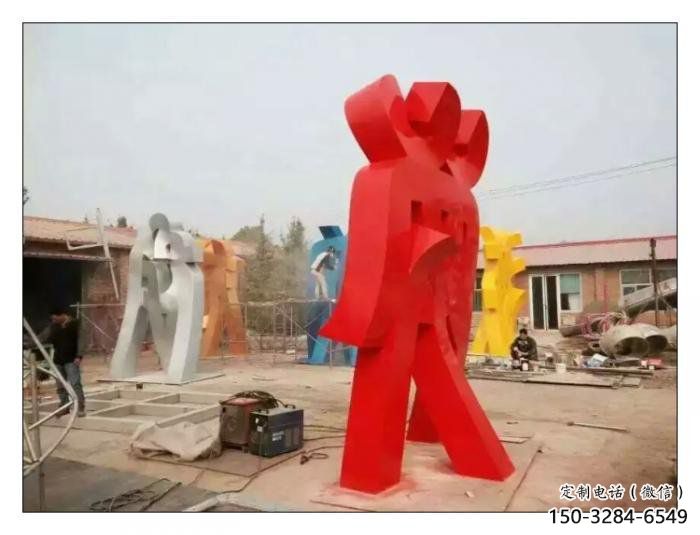 甲骨文雕塑观赏型，公园小品，不锈钢甲骨文雕塑常用