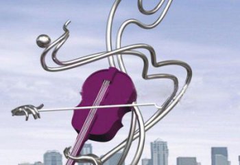 制造提琴雕塑展品，钢管组合，不锈钢提琴雕塑常用