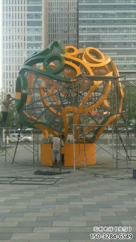 镂空球雕塑定制,街头雕塑,烤漆镂空球雕塑制作 镂空球雕塑定制,街头雕塑,烤漆镂空球雕塑制作