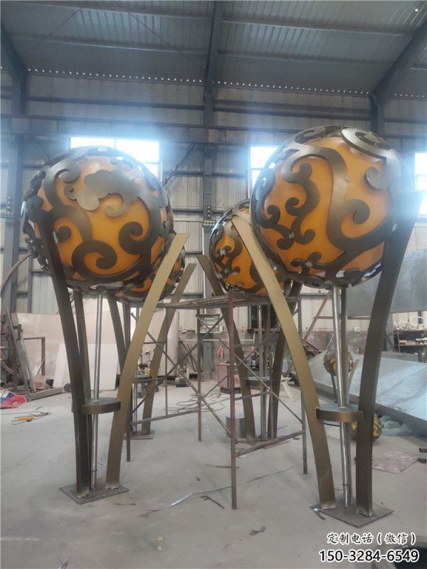 空心球雕塑制作,地标摆件,景观镂空空心球雕塑选用 空心球雕塑制作,地标摆件,景观镂空空心球雕塑选用