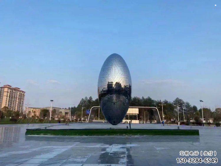 灯光球雕塑摆件，地标摆件，不锈钢灯光球雕塑生产商